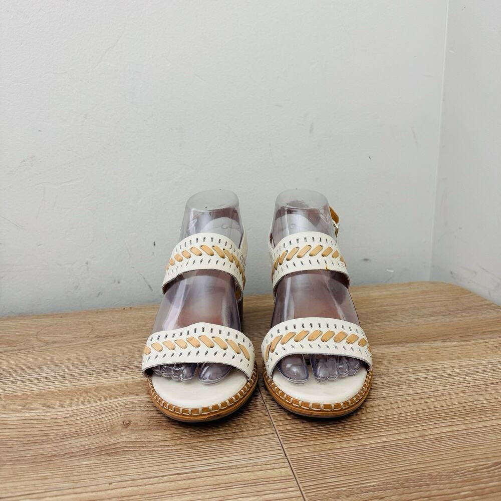 Pikolinos Blanes White And Brown Leather Sandal Women’s Size 6.5 - Picture 3 of 11